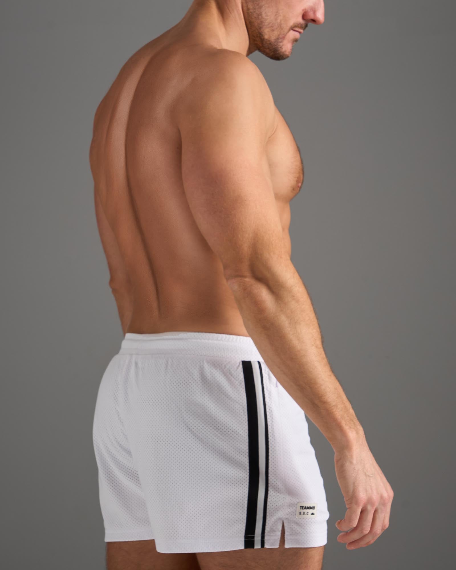 S.S.C. Fraternity Mesh 3" Short - White