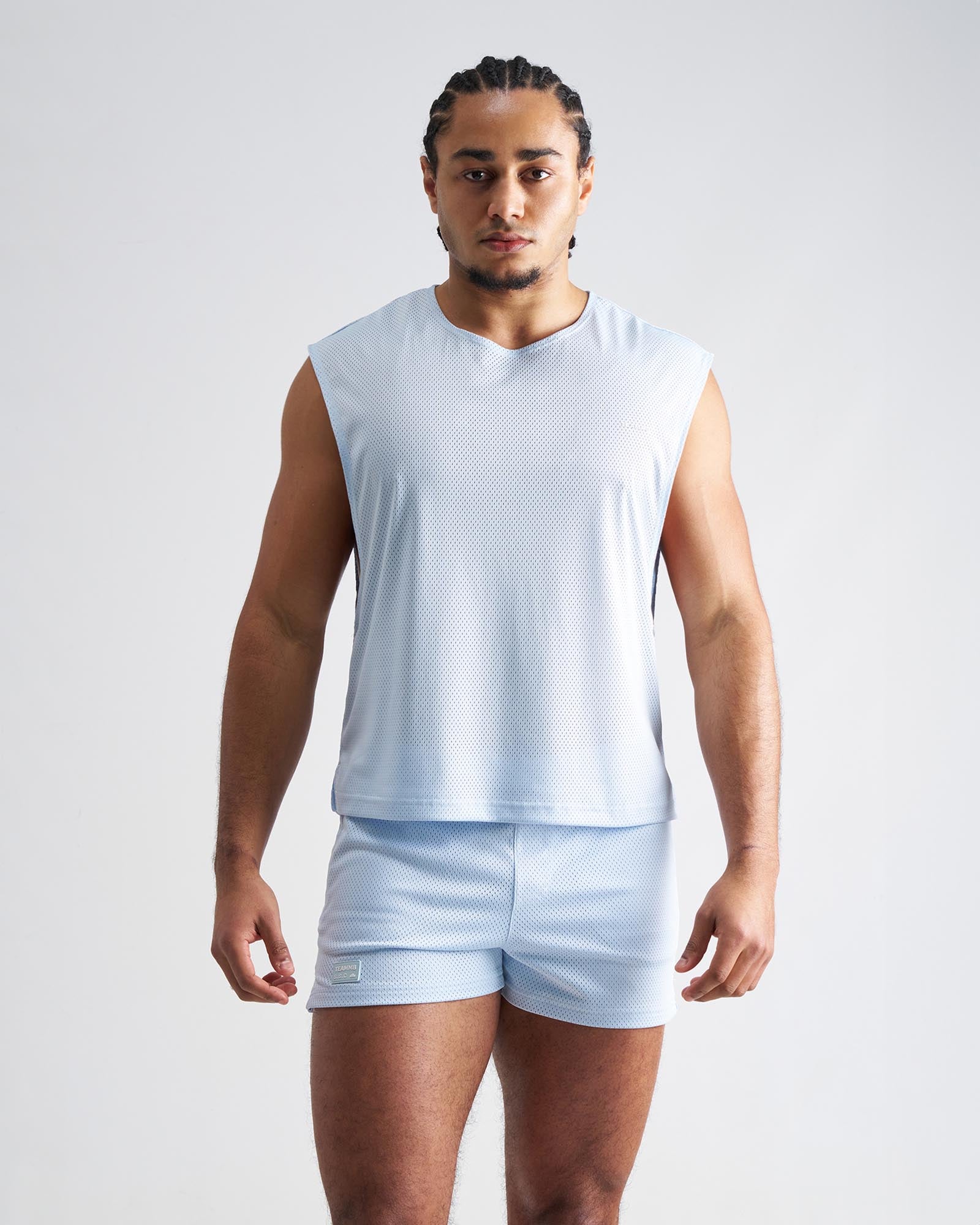 S.S.C. Mesh Muscle Tank - Light Blue
