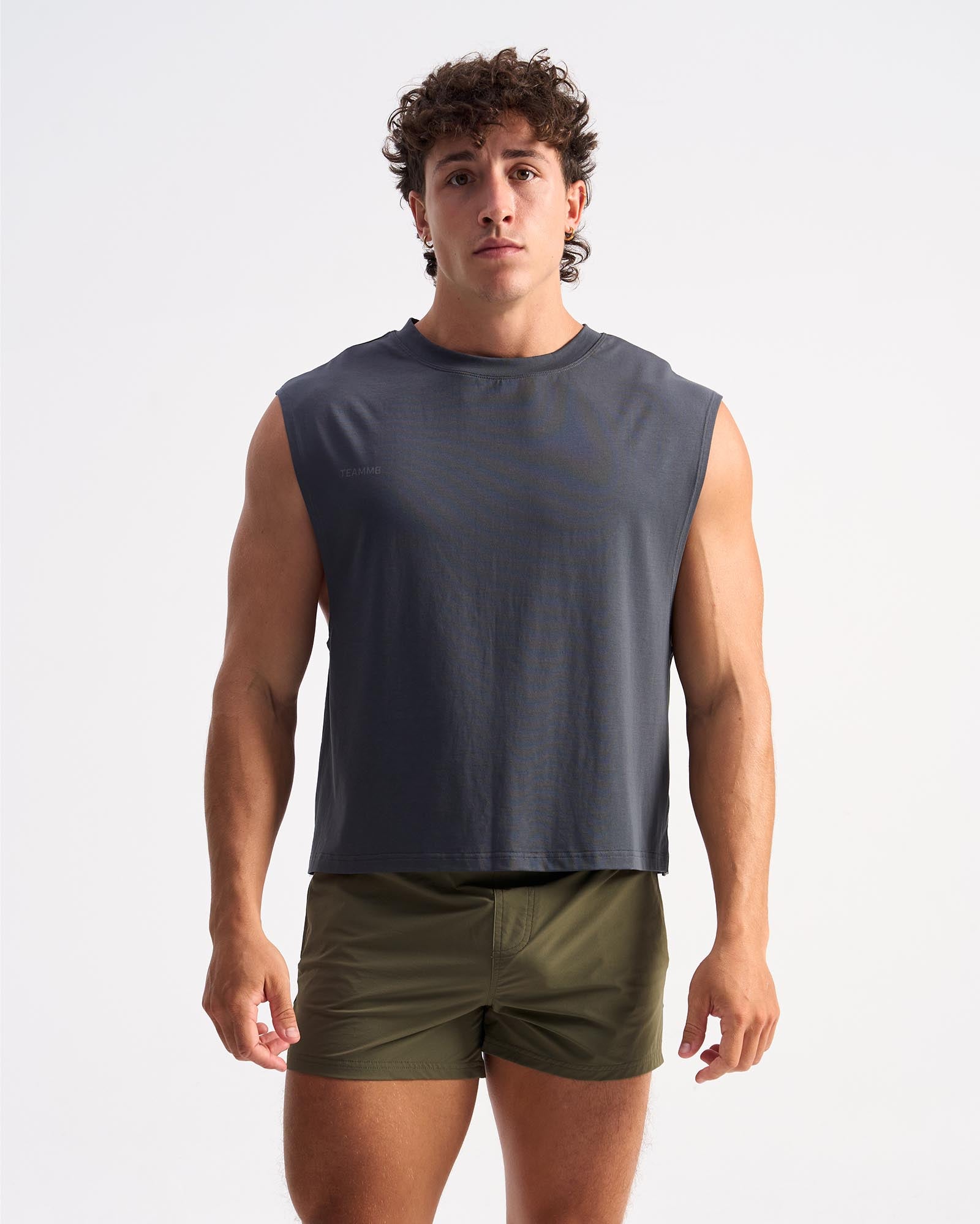 Strike Box Muscle Tank - Gunmetal