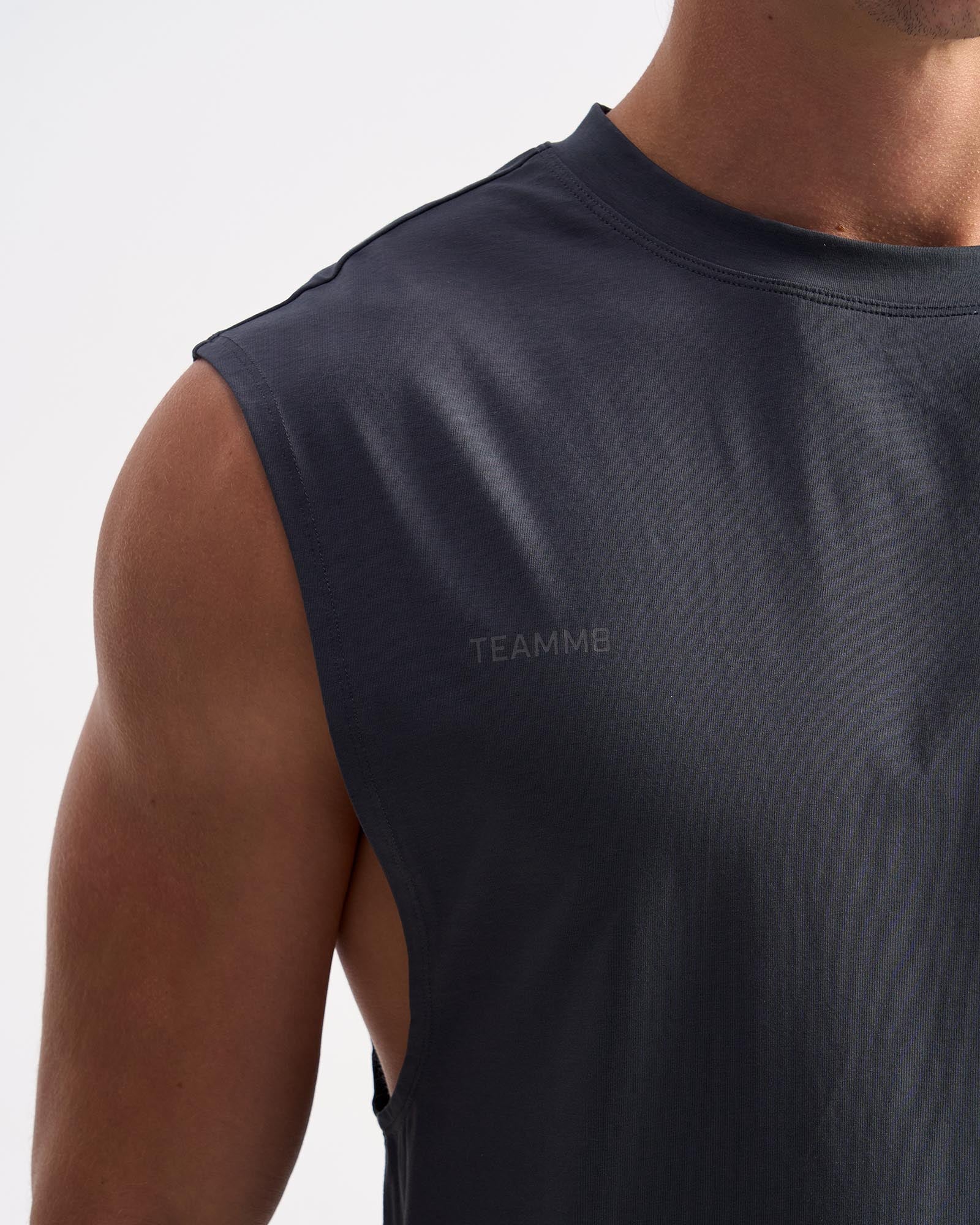 Strike Box Muscle Tank - Gunmetal