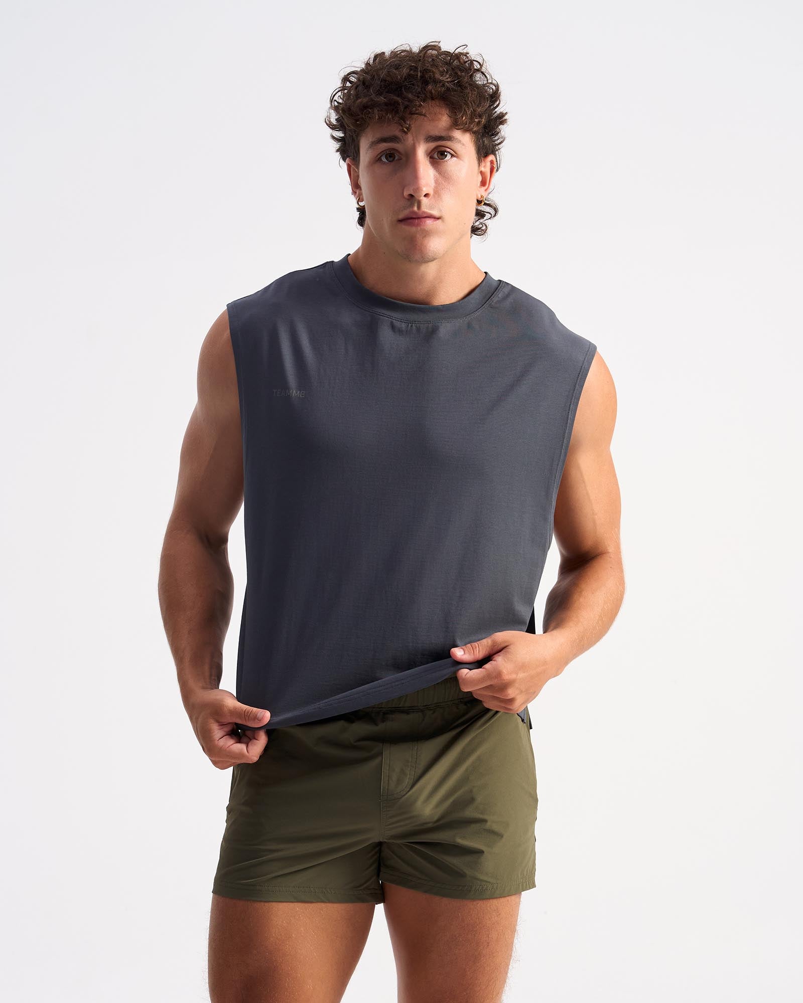 Strike Box Muscle Tank - Gunmetal