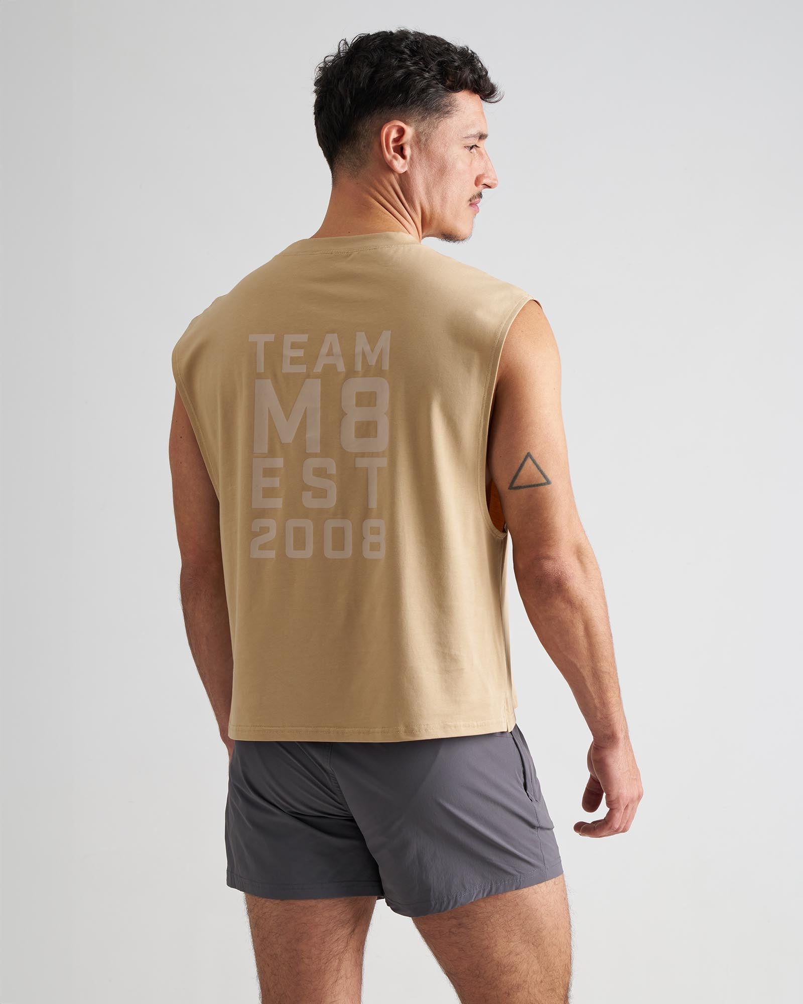 Strike Box Muscle Tank - Tan