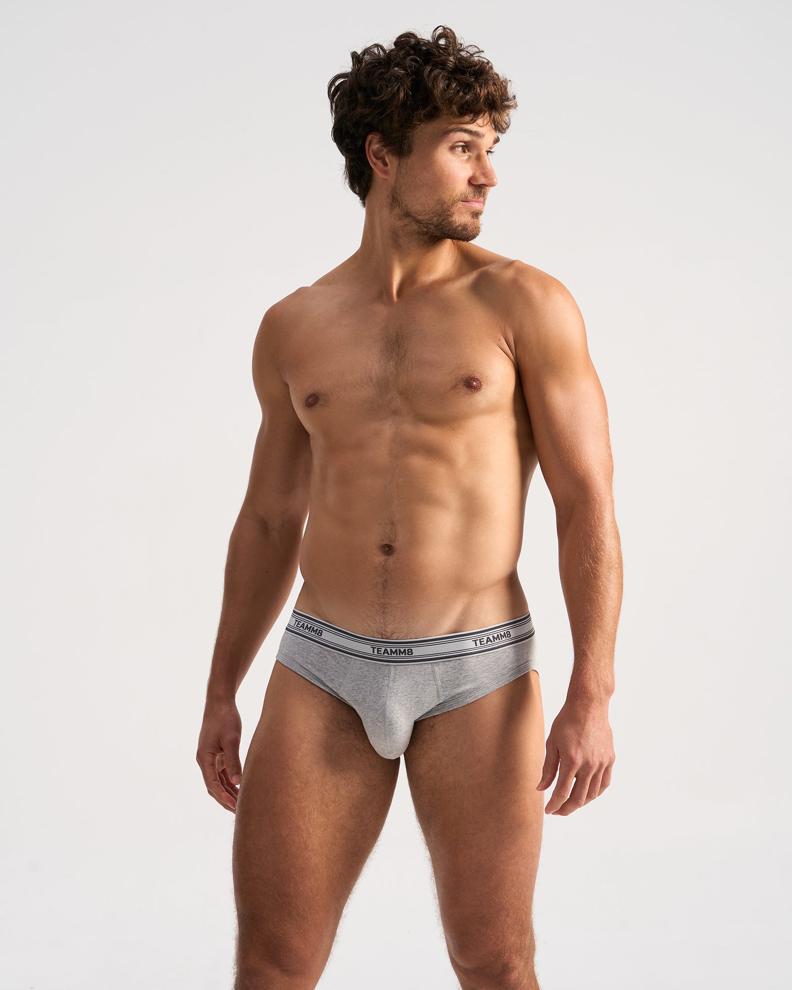 New Cotton Classic Brief - Grey Marle