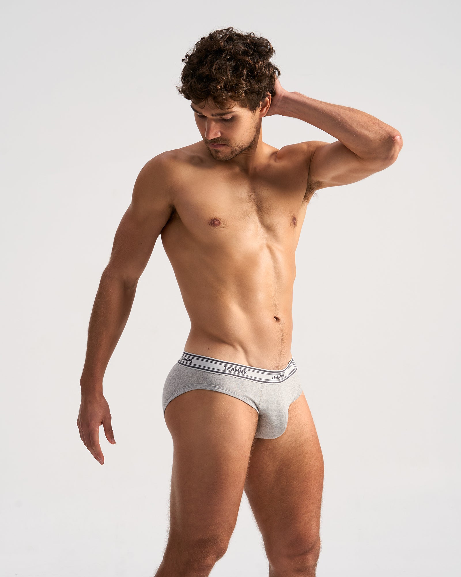 New Cotton Classic Brief - Grey Marle