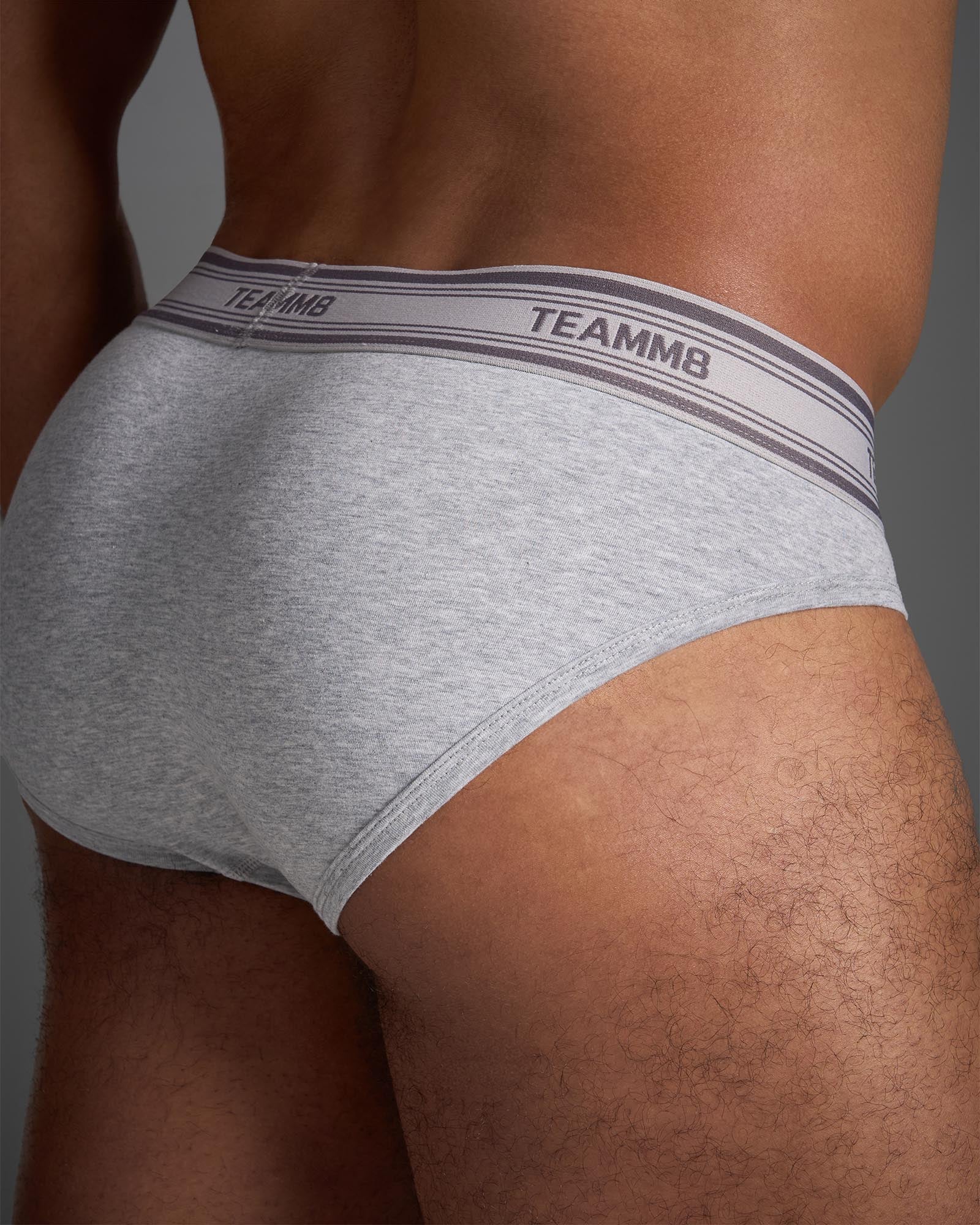Cotton Classic Brief - Grey Marle