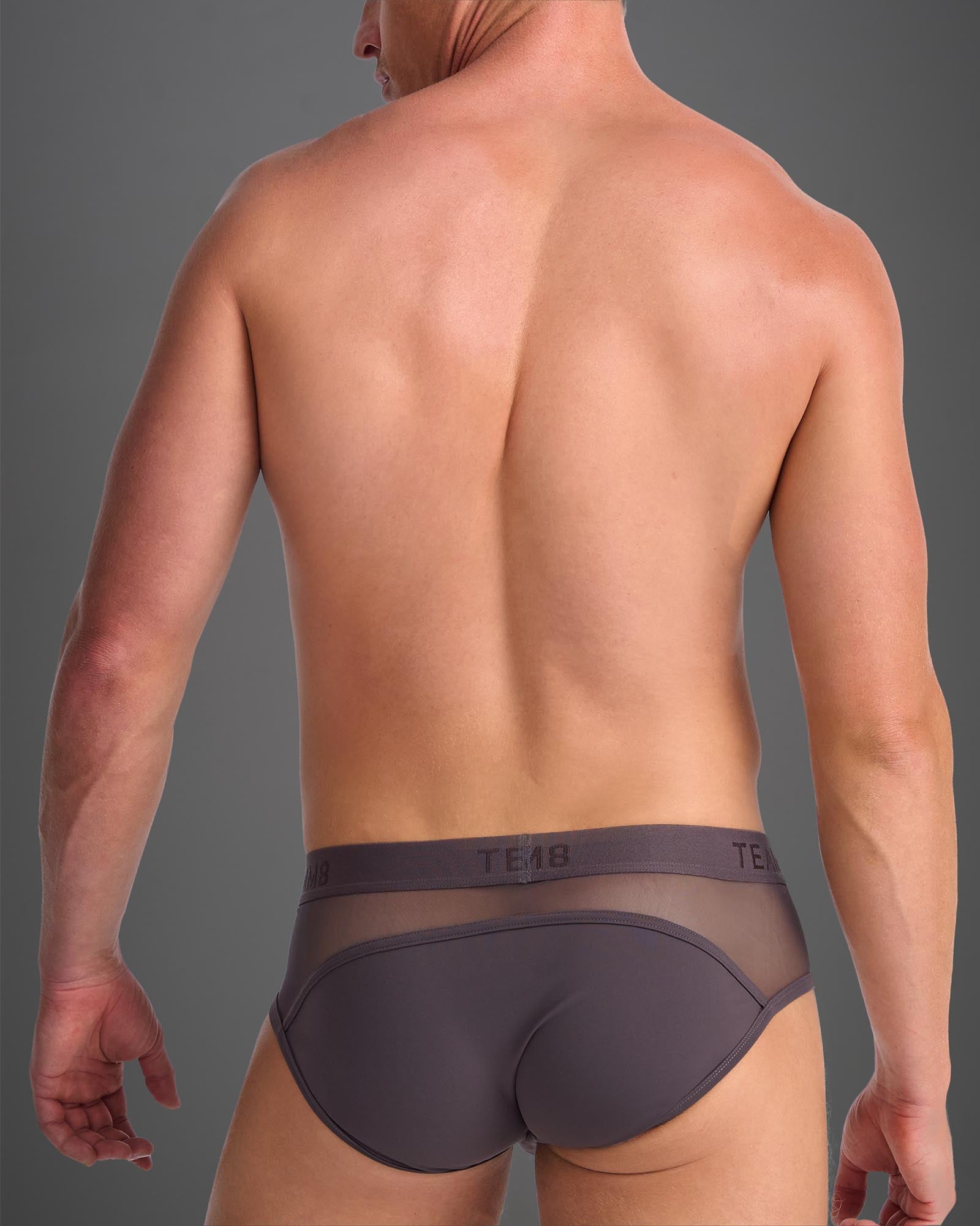 Score Sheer Wide Cut Brief - Gunmetal