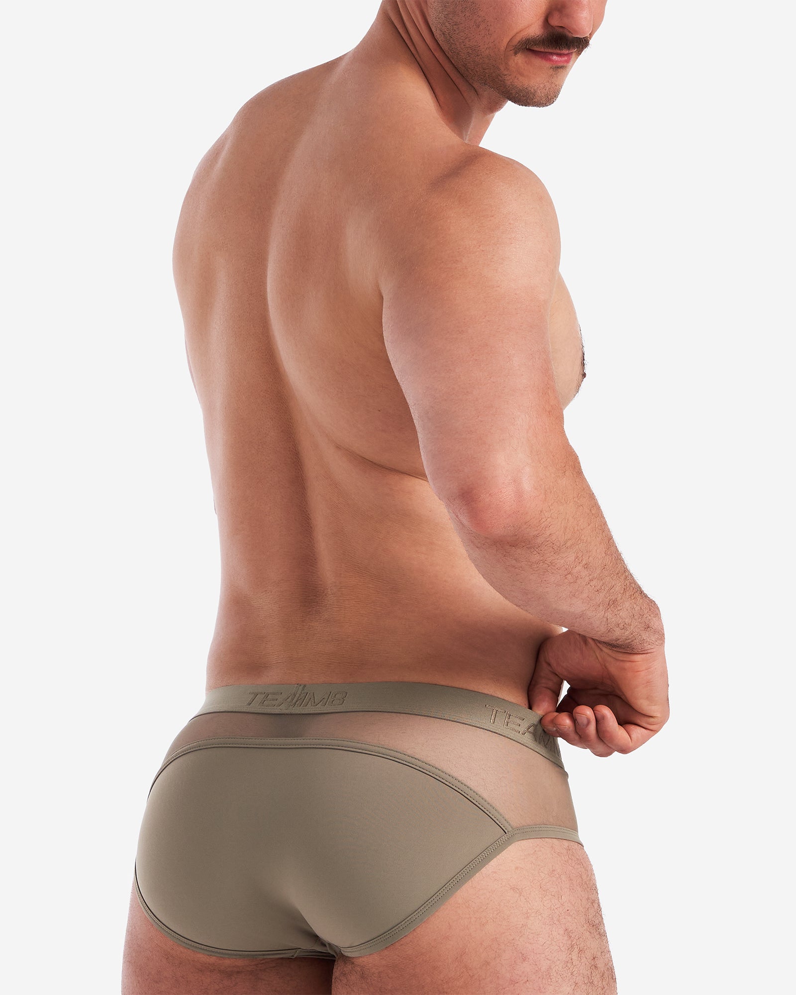 Score Sheer Wide Cut Brief - Army