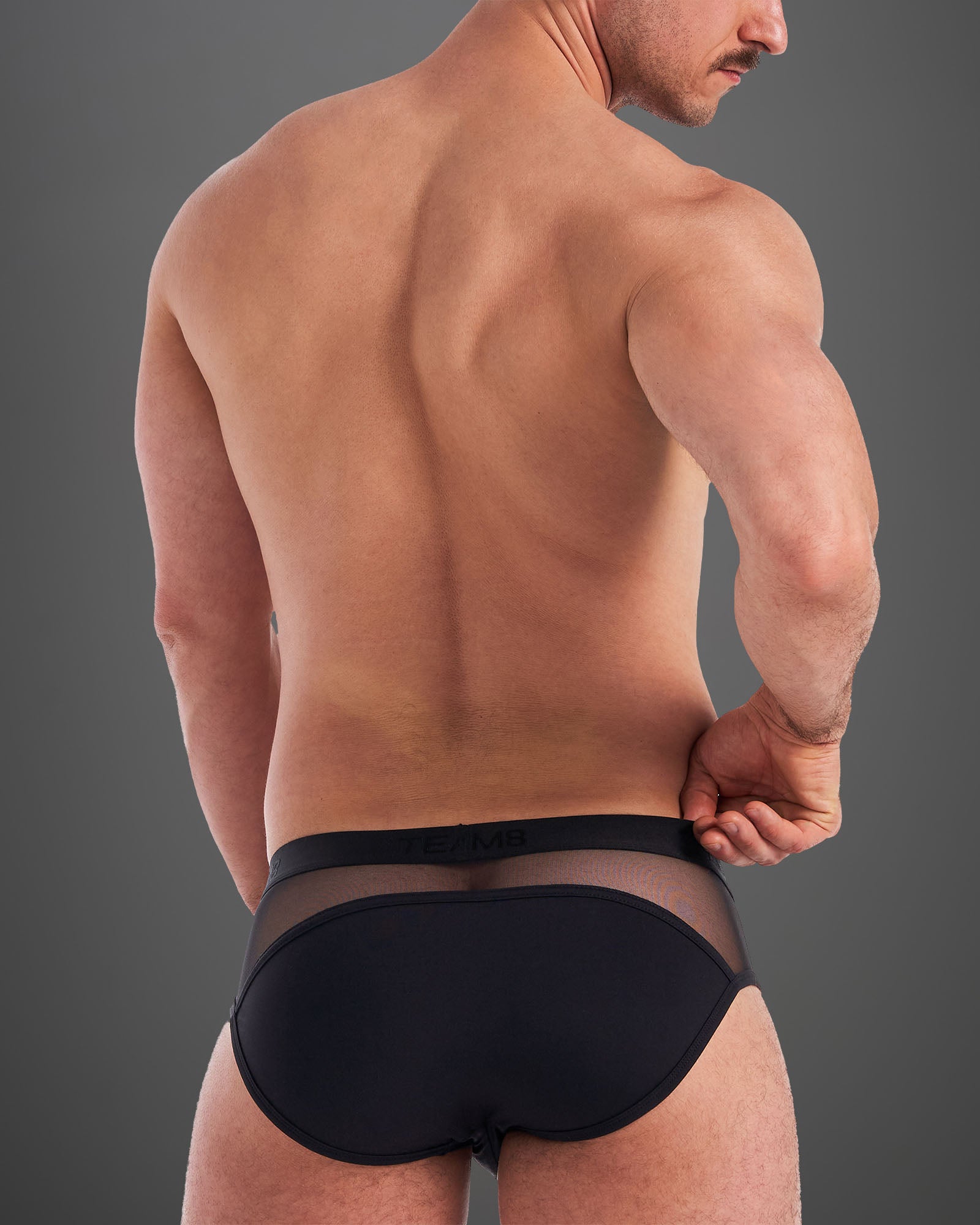 Score Sheer Wide Cut Brief - Black