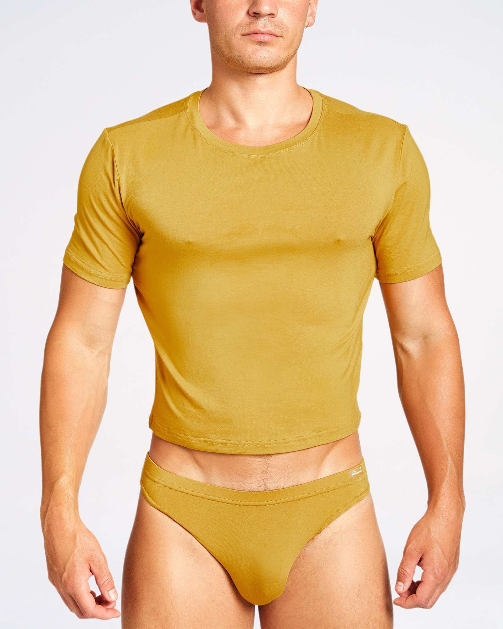 Body Bamboo Crop Tee - Gold