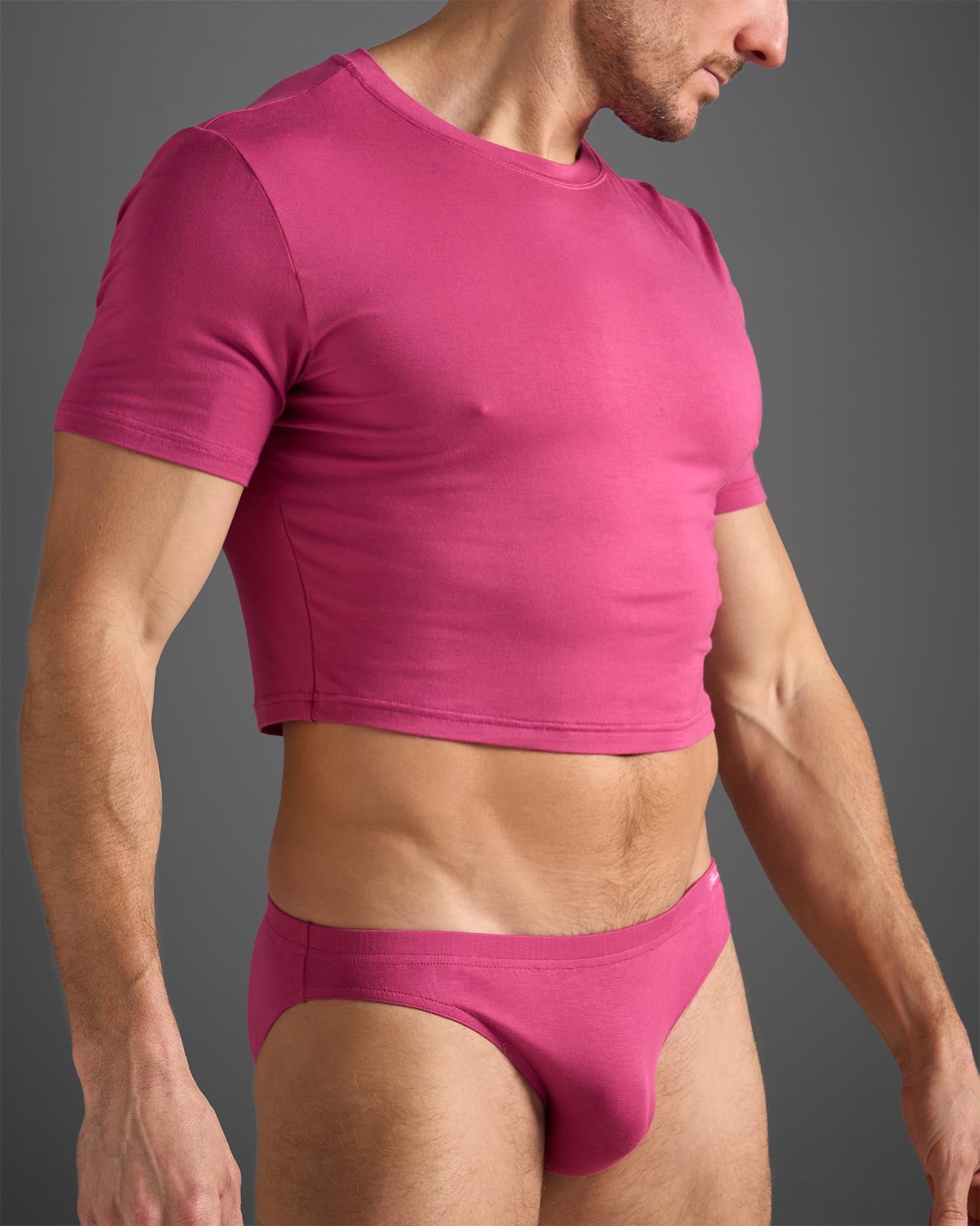 Body Bamboo Crop Tee - Bordeaux