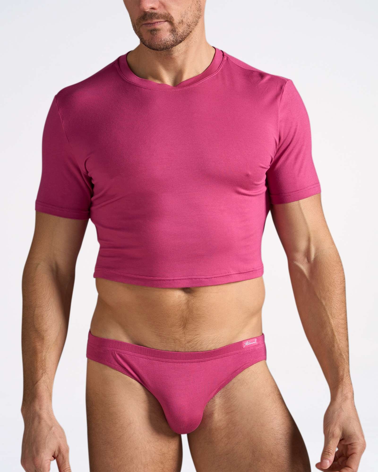 Body Bamboo Crop Tee - Bordeaux