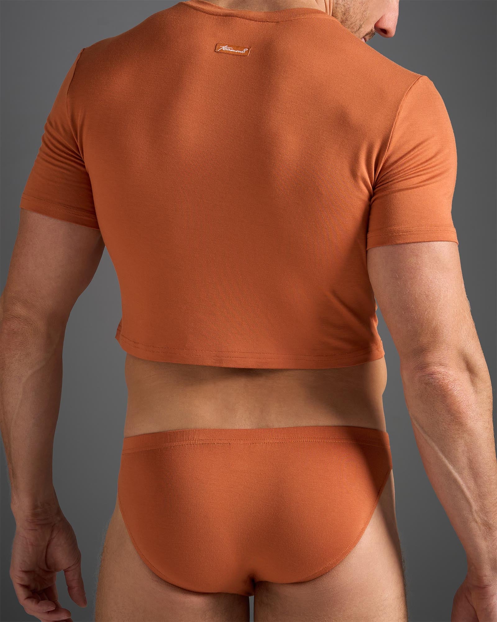 Body Bamboo Crop Tee - Burnt Sienna