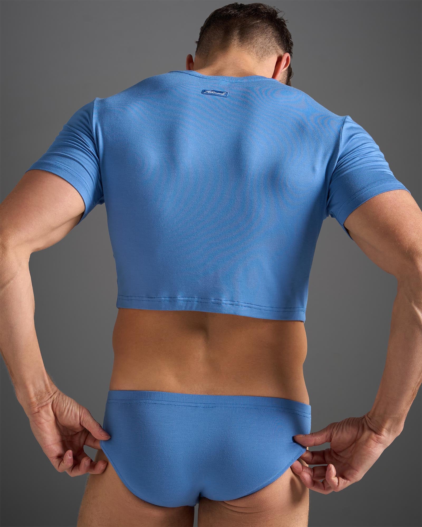 Body Bamboo Crop Tee - Blue Haven
