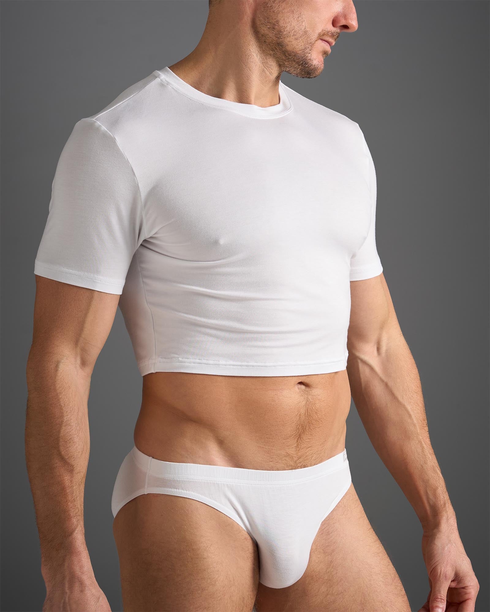 Body Bamboo Crop Tee - White