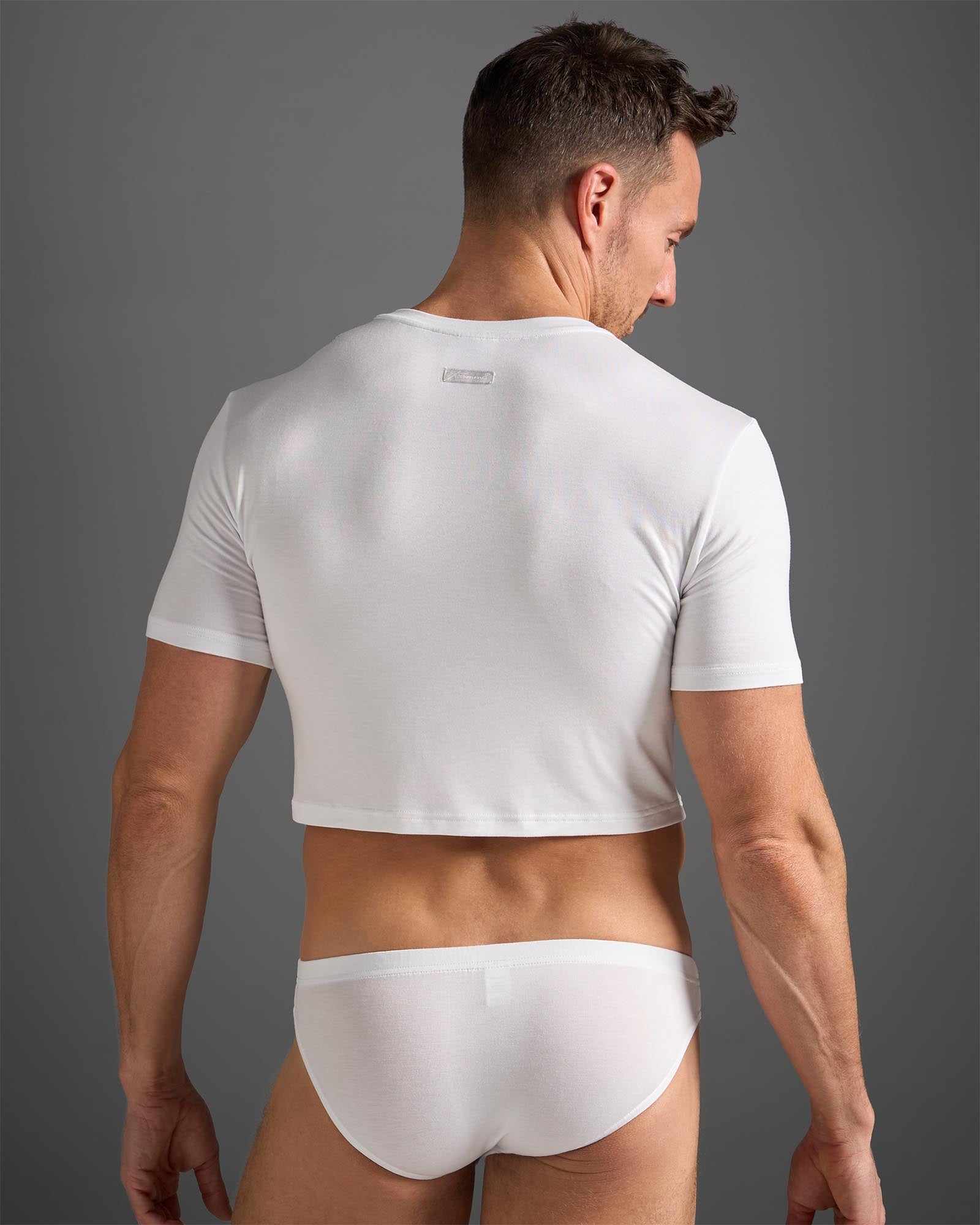 Body Bamboo Crop Tee - White