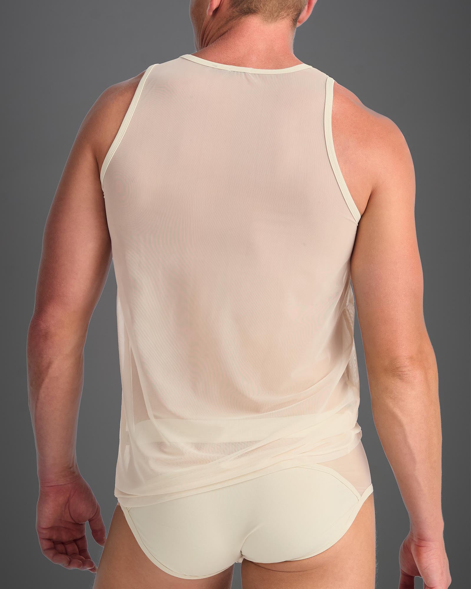 Score Sheer Tank - Cloud Cream