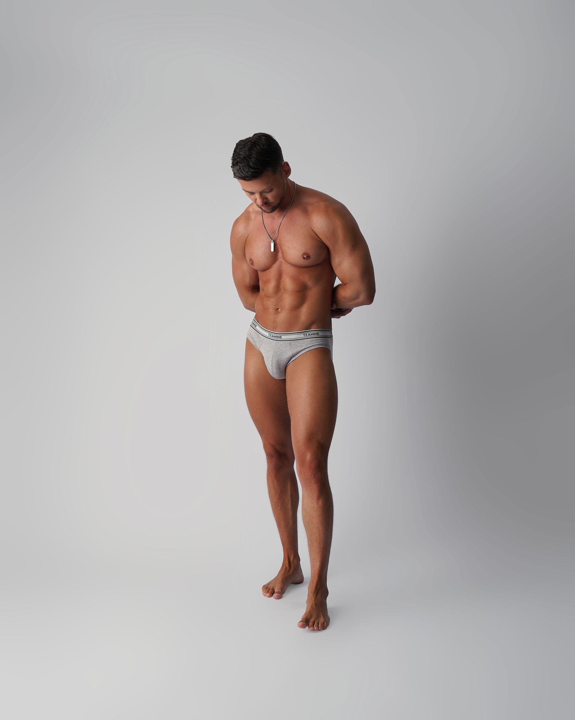 Cotton Classic Brief - Grey Marle