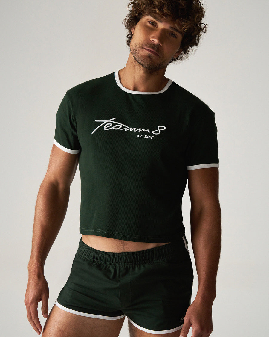 M.V.P. Retro Cropped Tee - Forest