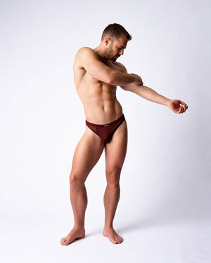 Romeo Sheer Thong - Mahogany