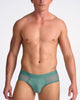 Score Sheer Wide Cut Brief - Teal