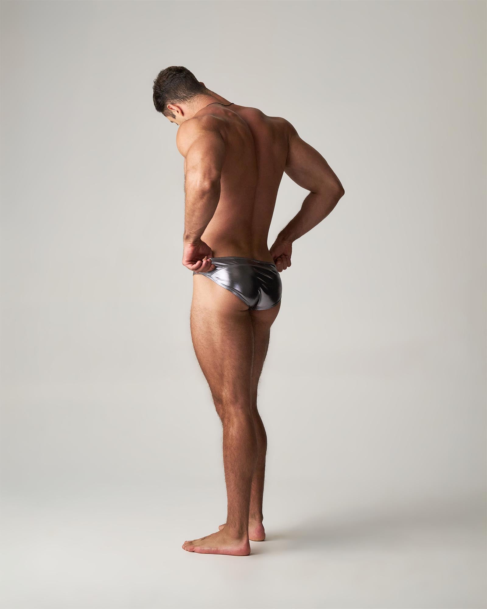 Chrome Bikini Brief - Mercury