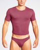 Body Bamboo Crop Tee - Burgundy