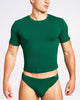 Body Bamboo Crop Tee - Forest Green
