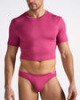 Body Bamboo Crop Tee - Bordeaux