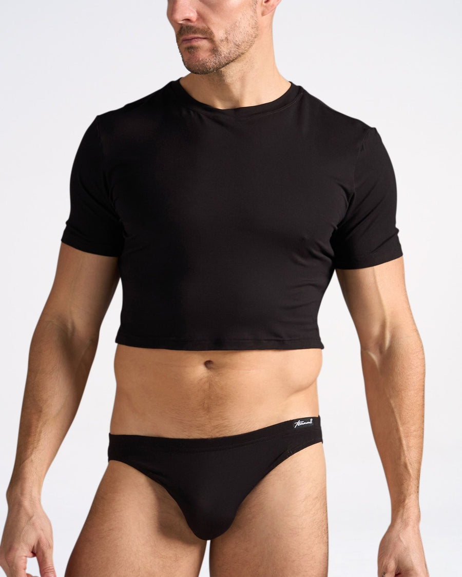 Body Bamboo Crop Tee - Black