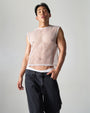 Edge Net Muscle Tank - Chalk